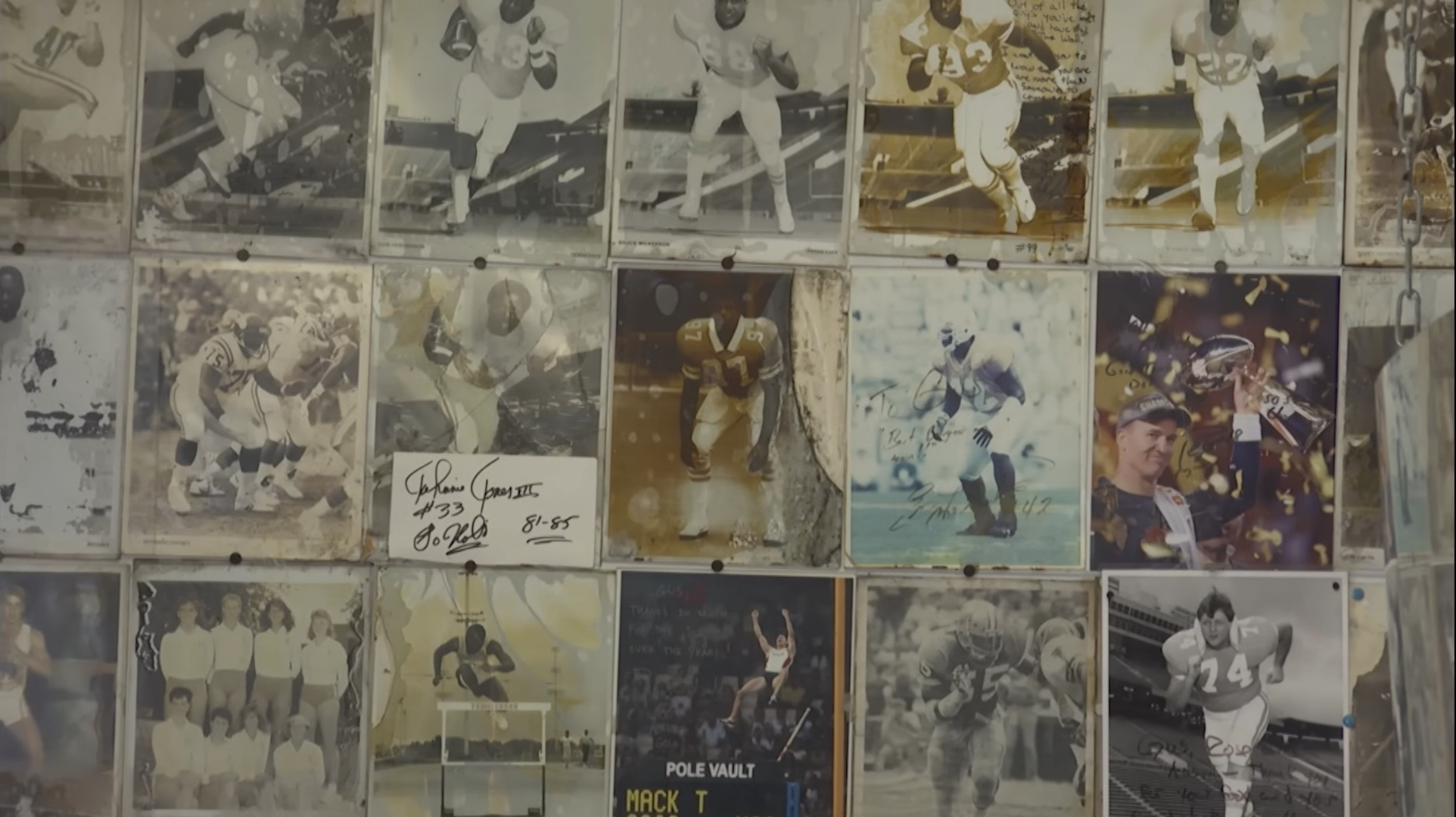 Gus's Wall of Fame memorabilia