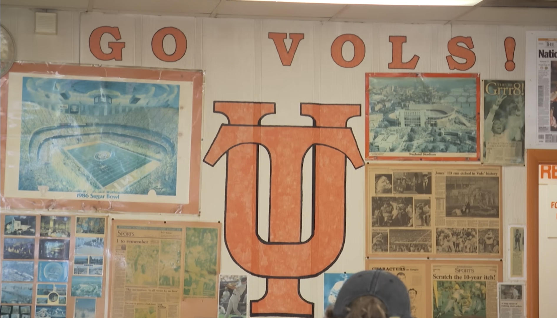 Gus's Wall of Fame memorabilia